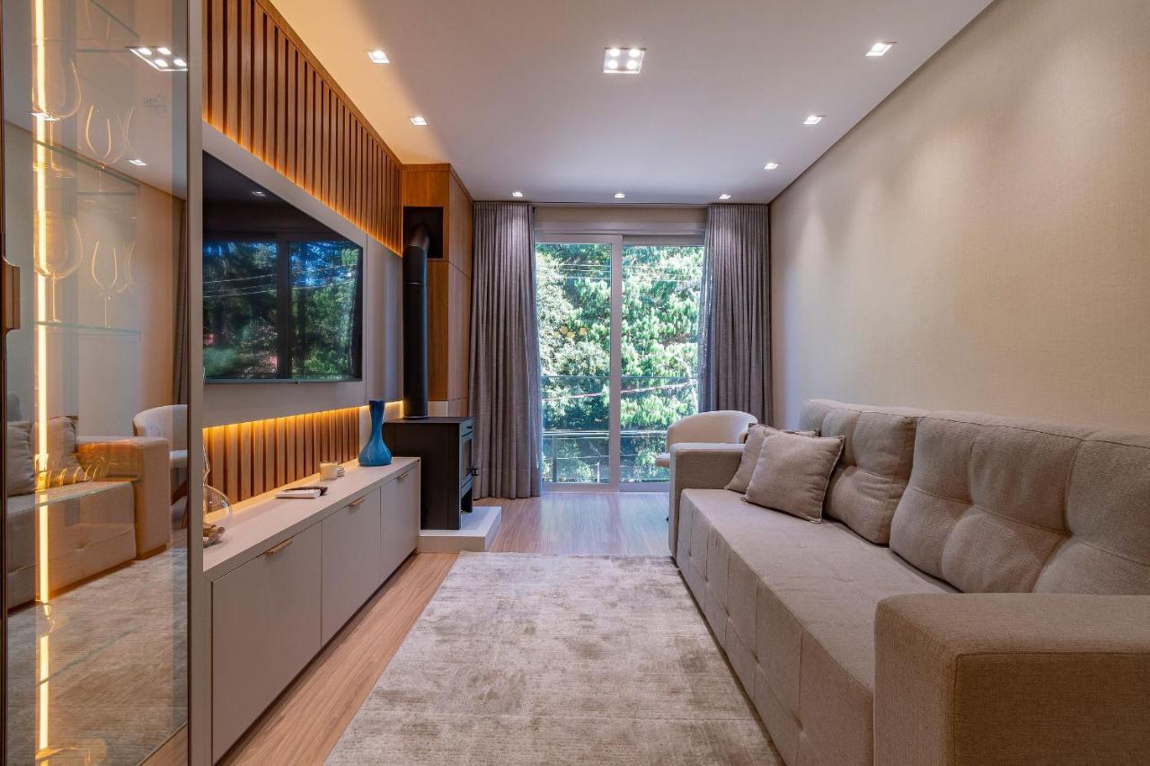 Rosa Edificio Bellagio Canela Com Infraestrutura Completa Apartman Kültér fotó