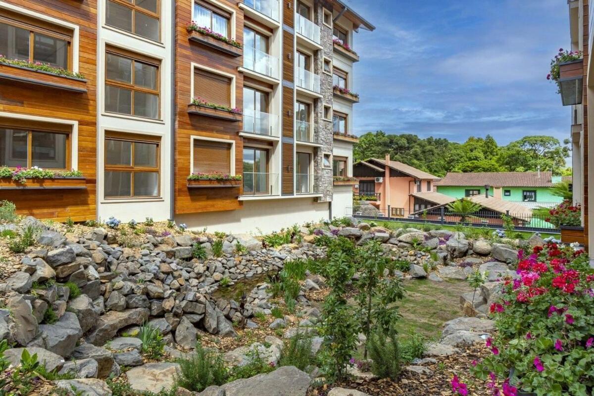 Rosa Edificio Bellagio Canela Com Infraestrutura Completa Apartman Kültér fotó